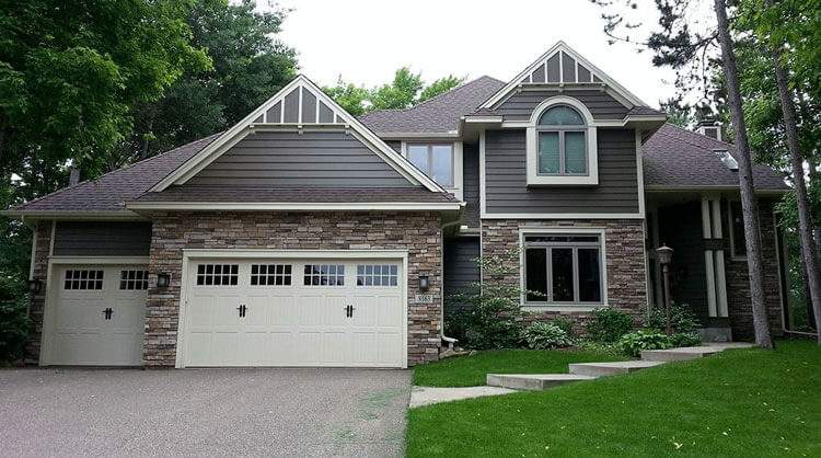 Fiber Cement Siding With Cultured Stone After